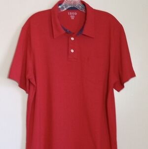 Izod red polo shirt men size large